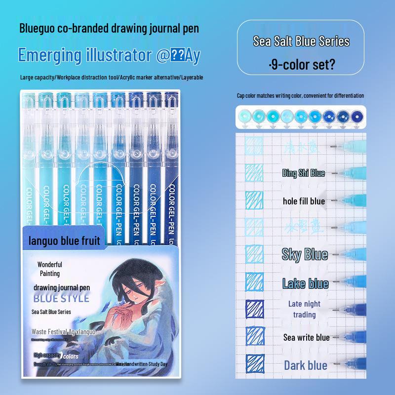 

Моранди Синий Фруктовый Полный Набор: Маркеры нейтральных оттенков для кожи большой емкости для студентов 0.5mm