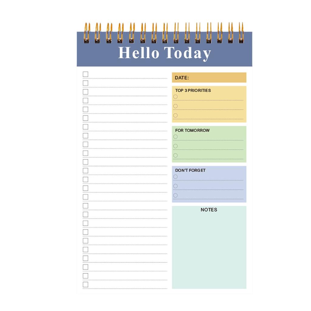 To Do List Notepad For WorkTear Off Spiral Daily Planner Checklist Notebook Organizer Planning Perfect For Enhanced Productivity