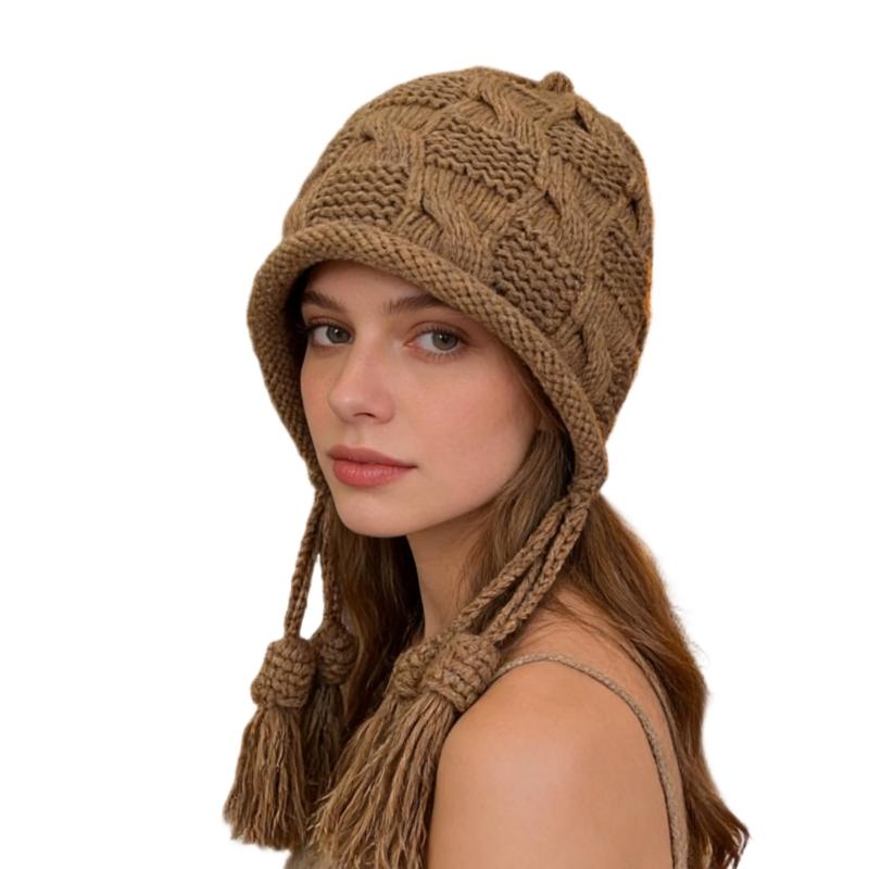 Fashion Knitted Fringe Beanies For Women Men Soft Warm Winter Hat With Stylish Tassels Design Fashion Warm Hat