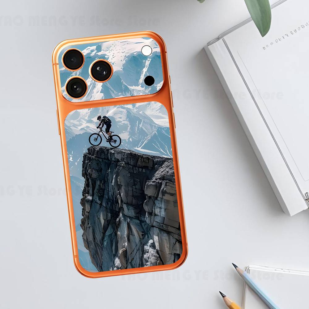 

Extreme Challenge Mountain Bike For Iphone 17 Pro ProMax Back Protective Decorative Sticker Back Cover iPhone17pro