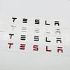 3D ABS Carbon Chrom Schwarz Logo Buchstaben Emblem Auto Heckklappe Buchstaben Für Tesla Modell 3 Y X S Zubehör