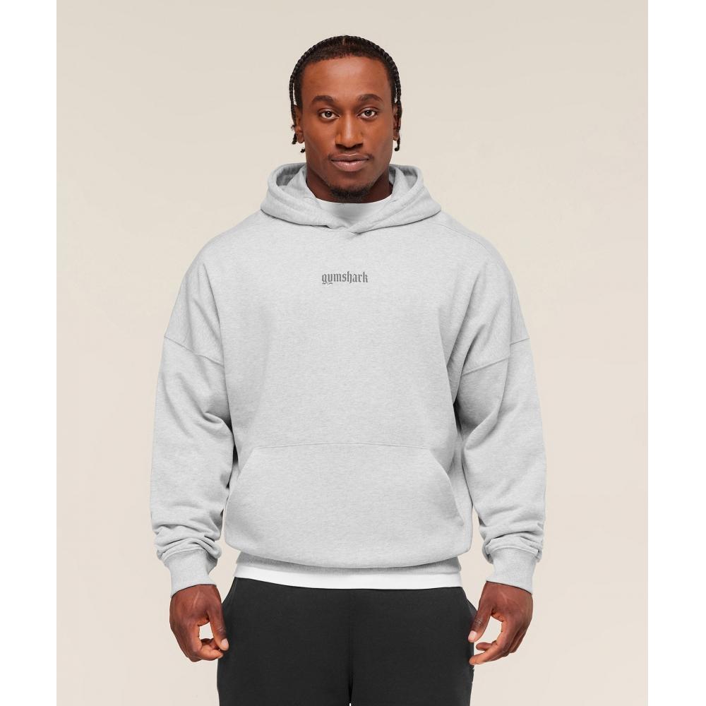 Gymshark Olde English Hoodie Bros Soft Grey Marl A3b6u Gc3c