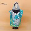 Children Bath Towel Cartoon Printing Kids Beadch Hooded Bath Wrap Poncho Quick-drying Super Absorbent Swimming Towel Windproof Wearable Towel Toddler