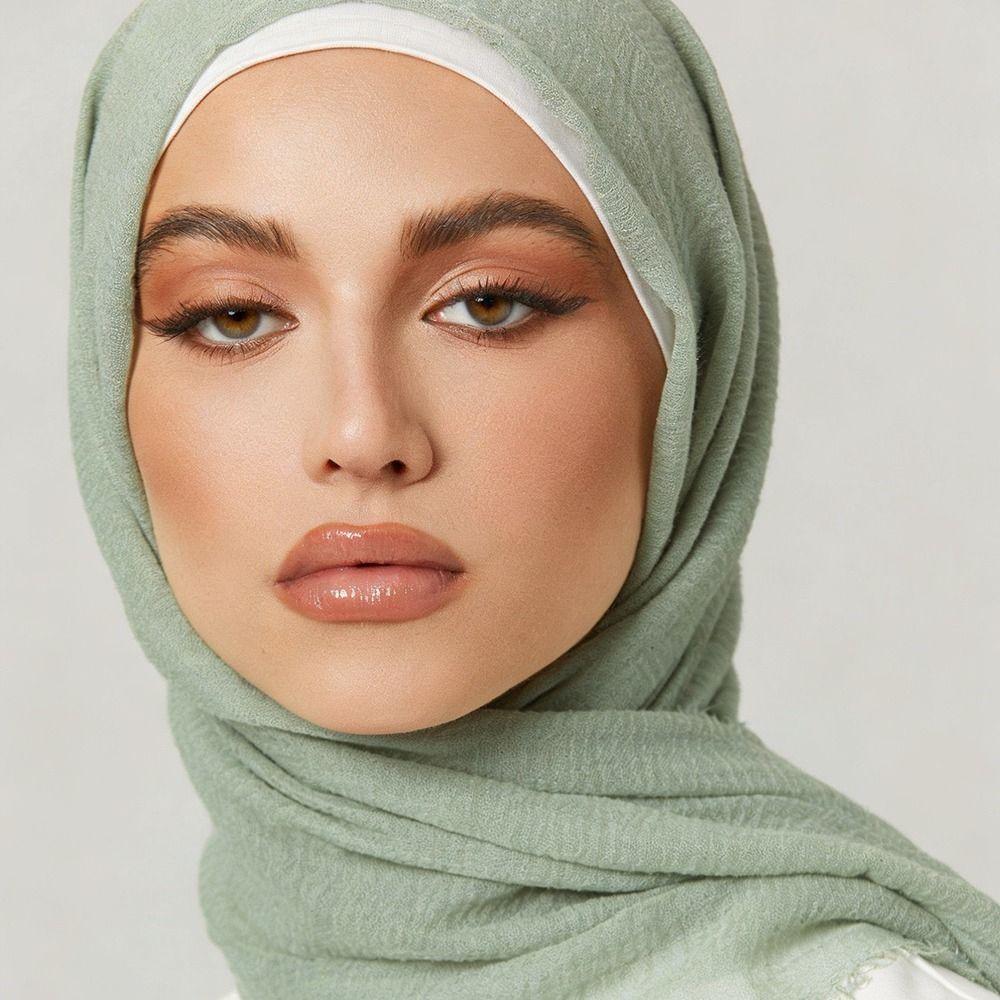 Wrinkle Pleated Plain Hijab 10 Colors Ripple Hijab Women Scarves Veil Crinkle Hijab Scarf