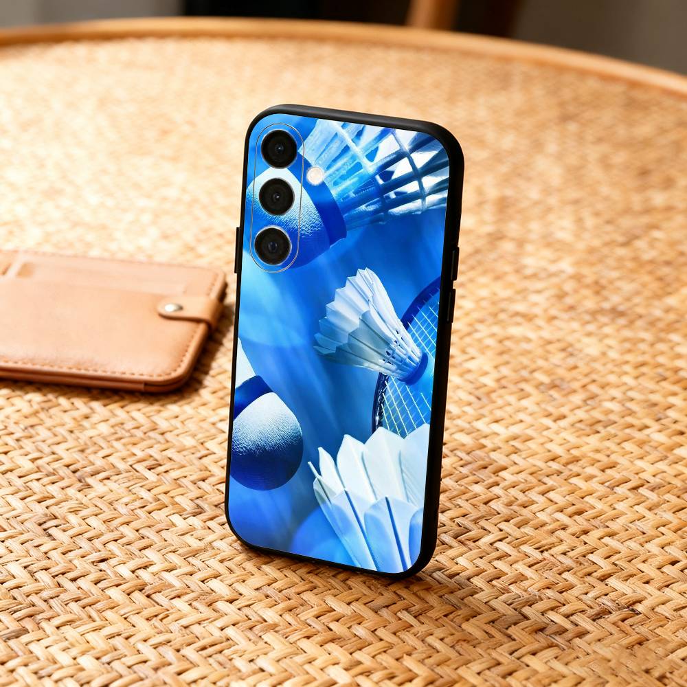 Sports B-Badminton Cool Phone Case For Samsung A73,A21s,A22,A31,A32,A52,A53,A71,A80,Soft Black Shell