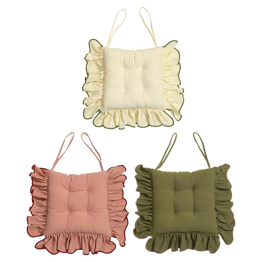 Chair Cushion with Ties Soft Cotton Padding Ergonomic Seat Cushion Dining Chair Pad for Living Room Office Home Decor