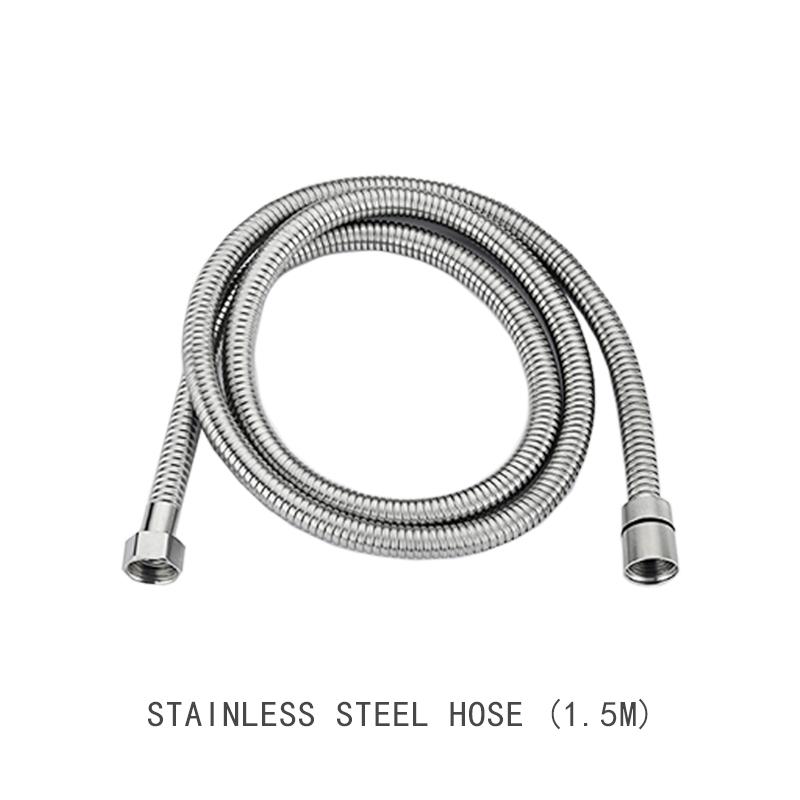 Brushed Stainless Steel Hand Shower Bathroom Hand Held Shower Set with Holder and Hose Wall Mounted Hand Hold Shower Head