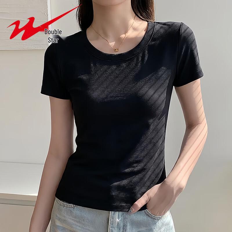 Shuangxing Women s Slim Fit Crew Neck T-shirt S