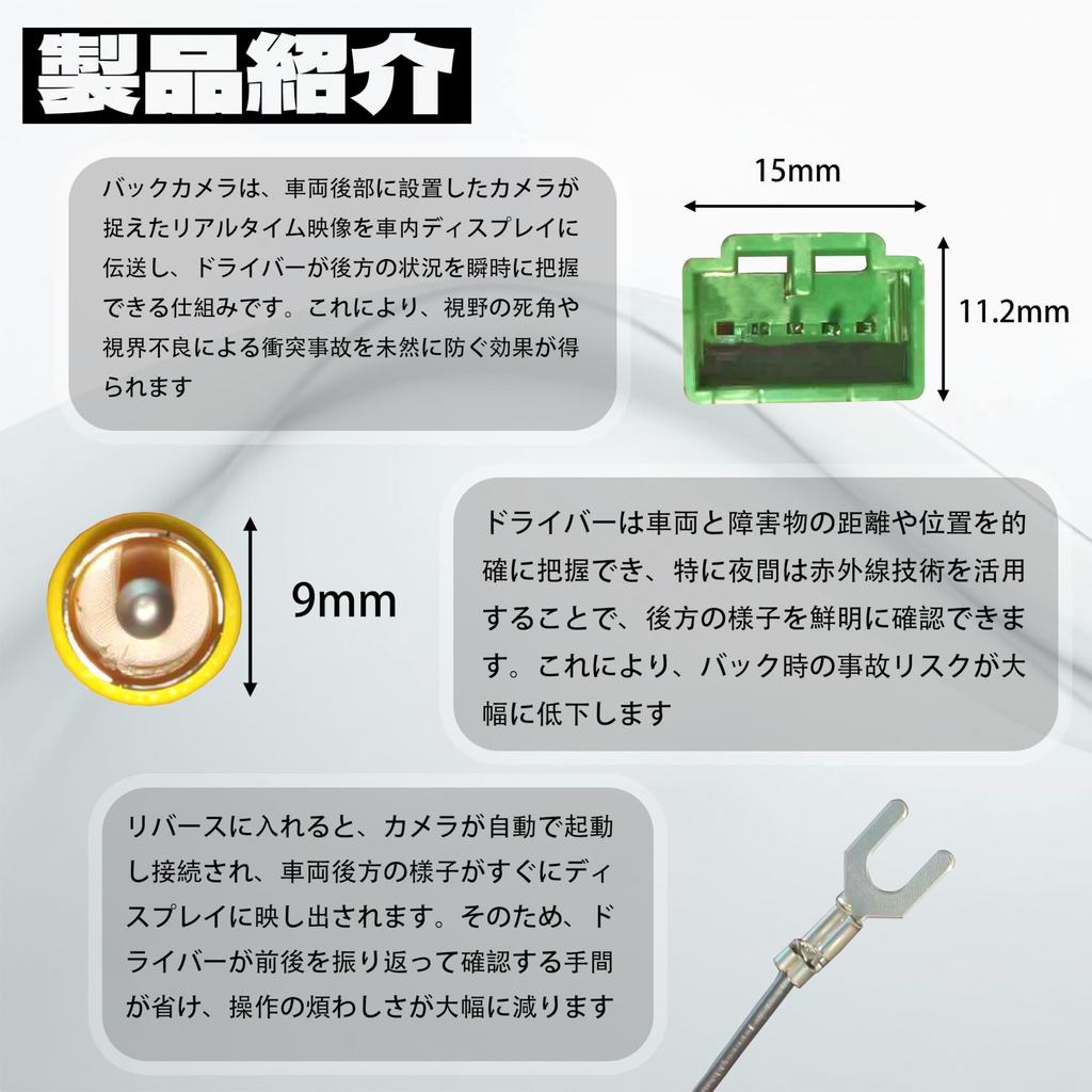 Oattun Rear Camera Converter, Rear Camera Input Converter, Adapter for Connecting External Navigation to