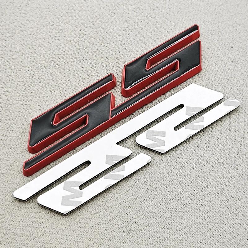 3D Metal Car Styling Red Black Logo SS Sticker Emblem Rear Trunk Badge For Chevrolet Camaro Chevelle Impala Malibu Accessories