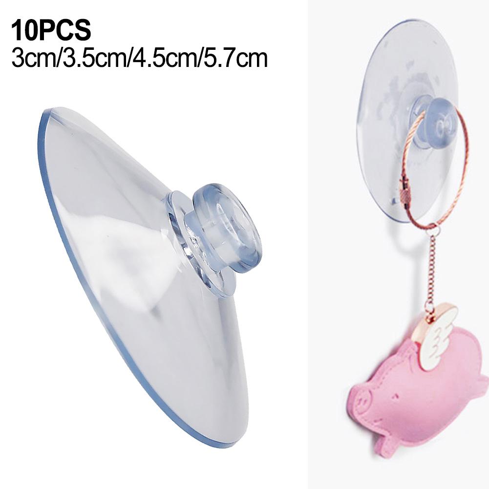 10PCS Transparent Suction Cups for Hanging Wall Hooks On For Kitchen and Bathroom Glass Casements with Removable Feature
