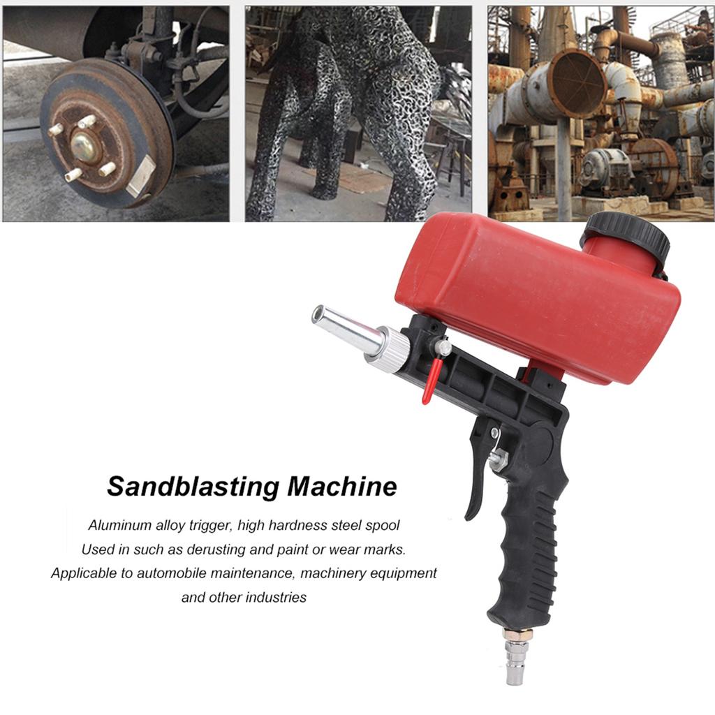 Gun Small Handheld Sand  Machine Blasting Tool 90PSI Handheld Air Gun Handheld Sandblasting Gun Pneumatic Sandblasting Tools