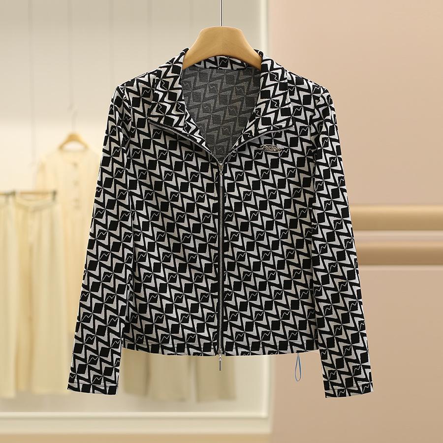 

[Jiabei Yifei] Клетчатое приталенное пальто для женщин - Осенняя коллекция Large