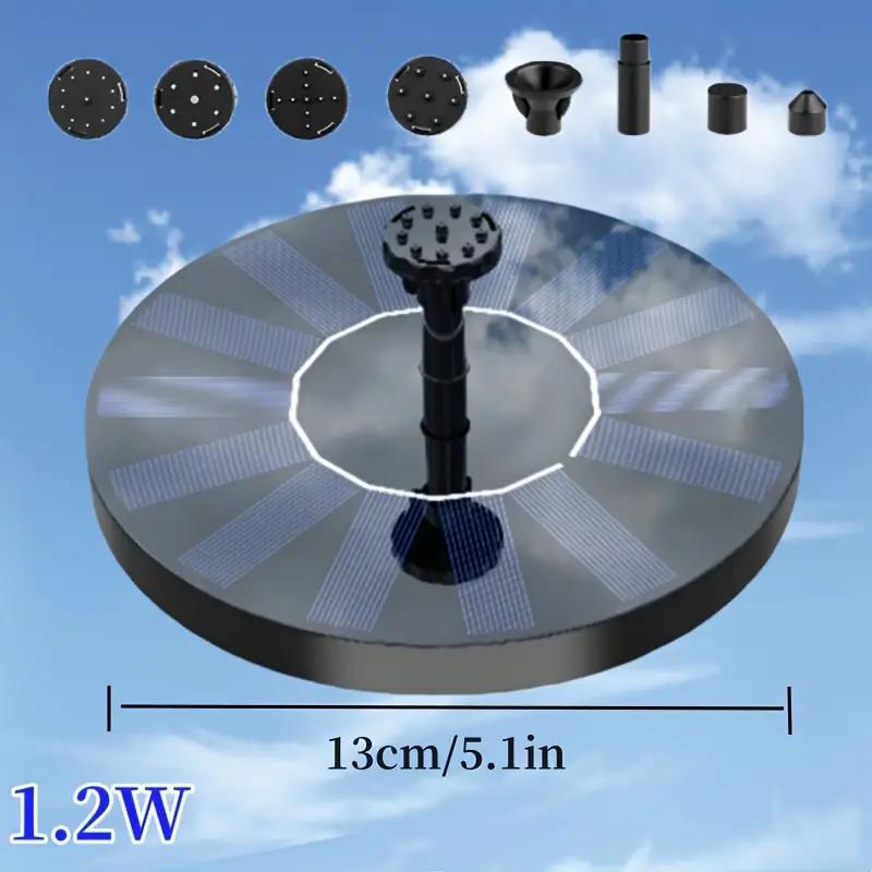 

Уличный солнечный фонтан - Модернизированный фонтан-поилка для птиц с 6 насадками для сада, пруда, аквариума | Плавающий солнечный насос