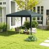 2.7m x 2.7m Garden Gazebo Marquee Party Tent Wedding Canopy Outdoor(Dark Green)