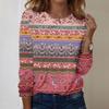 Long Sleeve Shirts For Women Cute Print Graphic Tees Blouses Casual Plus Size Basic Tops Pullover