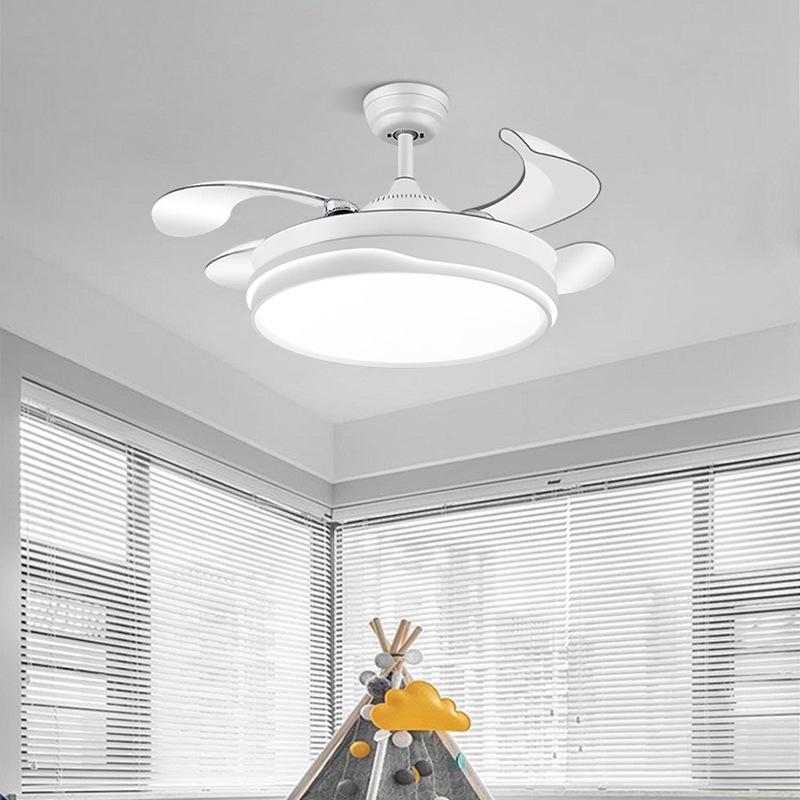 2026 New Model Flush Mount Ceiling Fan with Integrated Light for Living, Dining & Bedroom