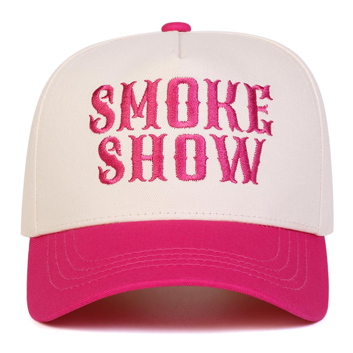 

Unisex Smoke Show Letter Embroidery Baseball Caps Spring Autumn Outdoor Adjustable Casual Hats Sunscreen Hat Sports Cap