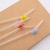 6pcs Starfish Bent Straw Set Milk Shake Coffee Straw High Borosilicate Glass Drinking Straws Set with Brush Party Bar Drinkware