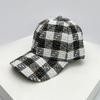 Baseball Color Contrast Blocking Houndstooth Check Women  Men Her Him For Fresh Caps Peaked Hats Sunshade Versatile Breathable Outdoor Snapback