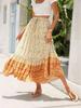 Bohemian Rayon Lace Spliced Long Dress for Beach Vacations