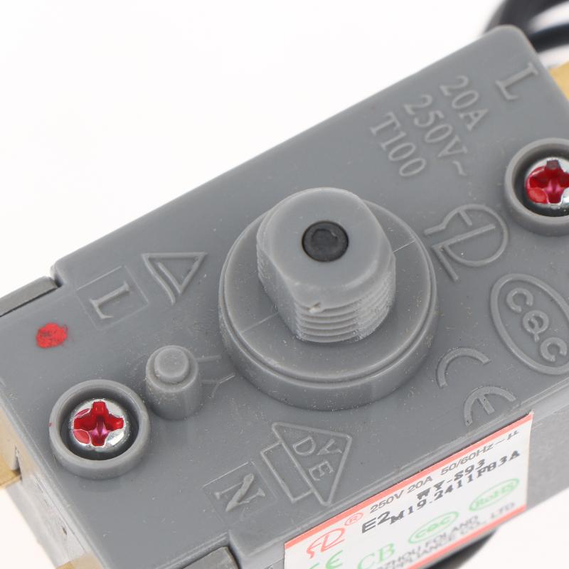 1Pcs Ac 250V 20A Wqs93-12 Electric Water Heater Kettle Thermostat 4 Pin Terminals Universal Overheat Protection Sensor