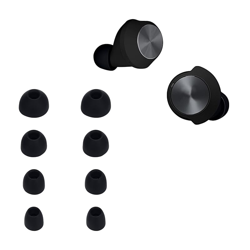 

kwmobile 8x ear tips Beoplay B&O EQ / H3 H5 E4 E6 E8 compatible earpiece - for replacement 4 sizes set silicon earphone cap