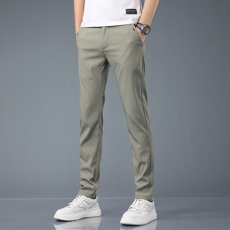 

Korean Style Slim Fit Summer Stretch Pants for Men and Boys - Casual, Smooth, Non-Dusty Fashion Trend. 38