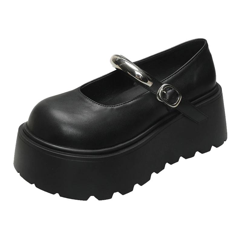 Fashion Ladies Shoes 2025 Brand Shallow Women's High Heels Fashion Buckle Strap New Round Toe Best Seller Comfortable Platform Heels