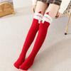 Over Above Knee Socks Long Womens Striped Panda Cat Winter Warm Ladies Girls Black White Funny Thigh High Stockings Christmas