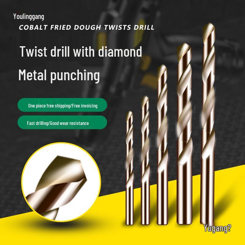 UMLO High-Speed Steel Cobalt Twist Drill Bit for Stainless Steel, 1-16mm, Straight Shank