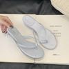 Fashion SUOJIALUN 2025 Summer New Brand Slipper Fashion Narrow Band Slip On Flip Flop Shoes Thin Low Heel Outdoor Dress Sandal Slides Sh
