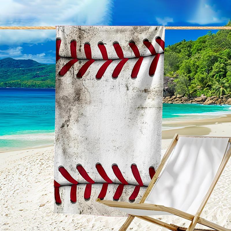 Ultra-Soft Beach Towel with Baseball Theme,Ideal for Pool - Camping, Diving - Perfect Travel Essential, Vibrant Beach Towel.