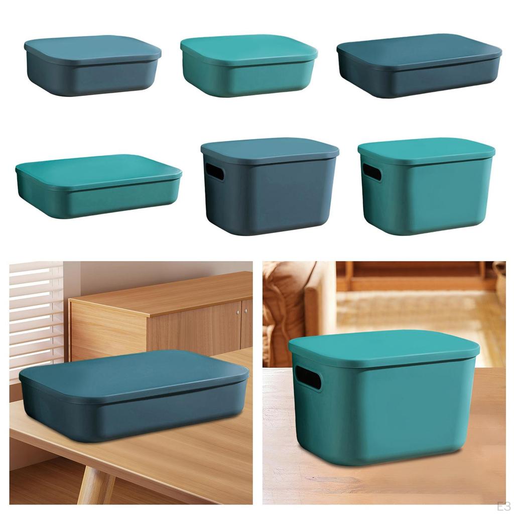 Organizador de Estante de Armario Contenedor Caja de Almacenamiento para el Hogar a Prueba de Polvo con Tapa para Sala de Juegos Oficina