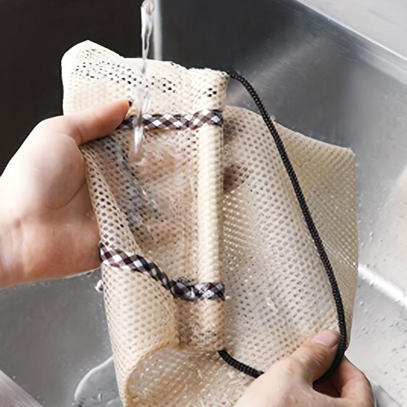 Bathroom Hollow Hanging Bag Kitchen Garlic Hanging Mesh Bag Storage Bag Wall Hanging Fruit Storage Bag