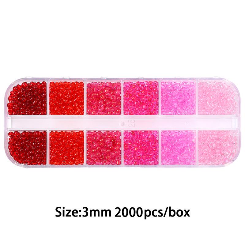 8/10/12/15 Grid Box: Seed Beads, Sequins, Imitation Pearls for DIY Necklaces & Phone Chains