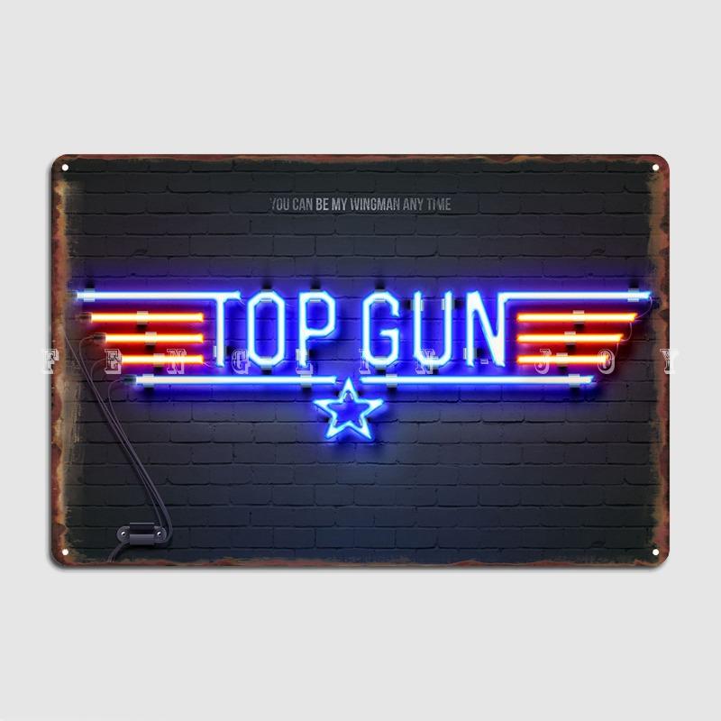 

Top Gun Poster Metal Plaque Club Bar Cave Decoration Plaques Tin Sign Posters 20x30cm