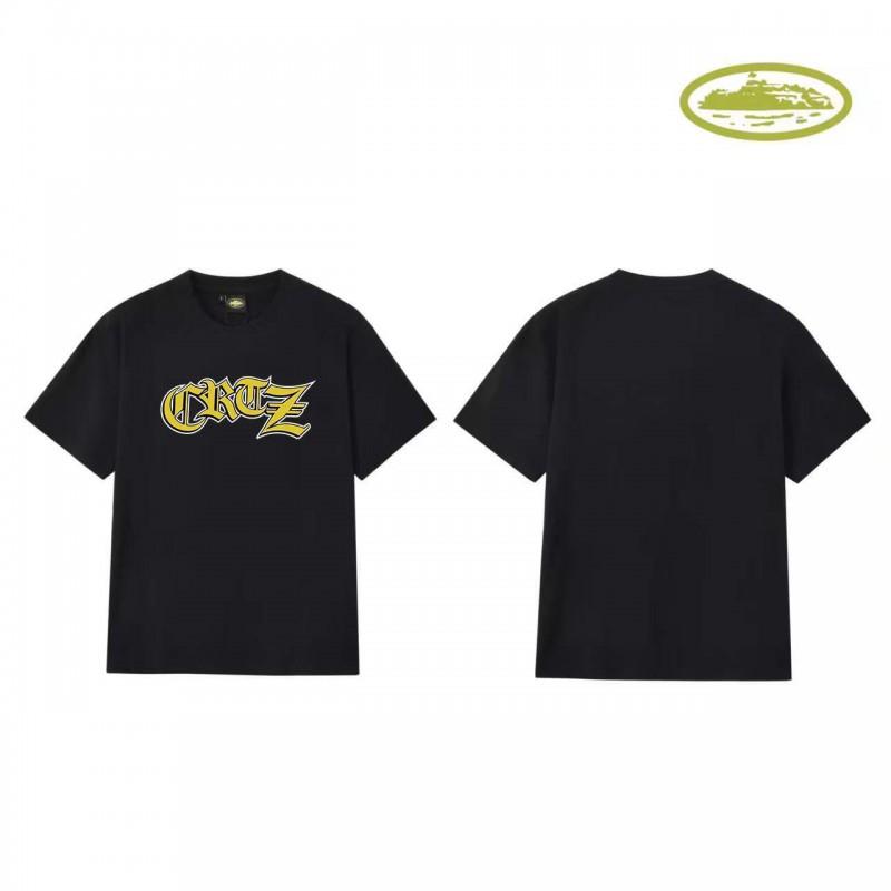 CORT Alcatraz Basic Short Sleeve T-Shirt Phantom Letter Print Couple Streetwear Teens