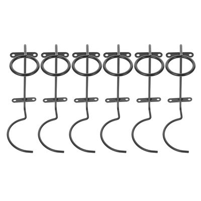 6 Pcs Wall Mounted Rack Bottle Holder Red Display Hanging Racks Iron Organizer Baby The Car Storage