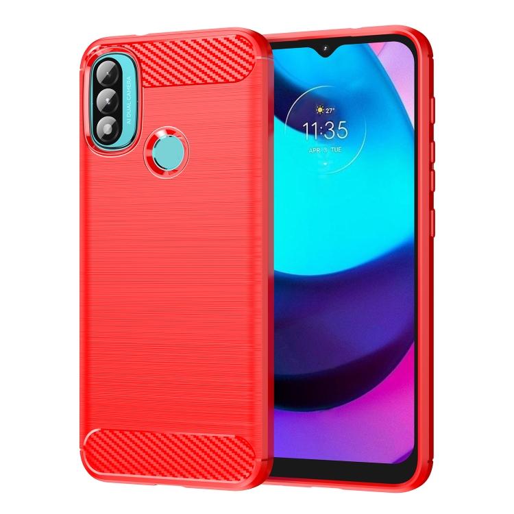 For Lenovo K14 Brushed Texture Carbon Fiber TPU Phone Case