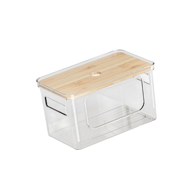 Modern Clear Plastic Storage Box For Household Waste Bags And Small Items