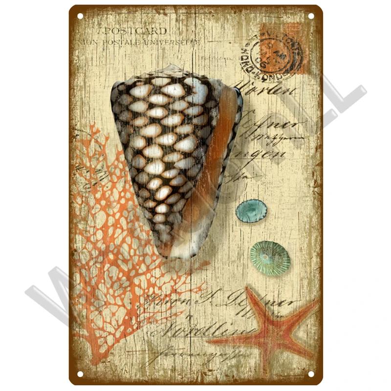 Beach Tin Sign Plaque Metal Summer Sign Metal Plate Wall Decor For Beach Bar House Surf Club Decorative Iron Painting Poster