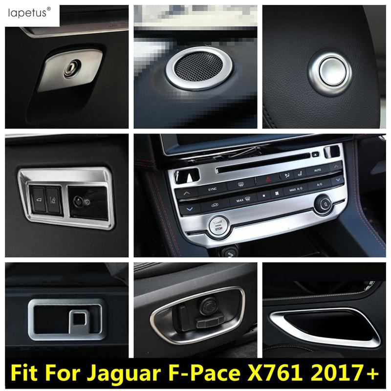Window Lift / Head Lamp Light / Hand Brake / Seat Pillow Button Cover Trim Matte Accessories For Jaguar F-Pace X761 2017 -