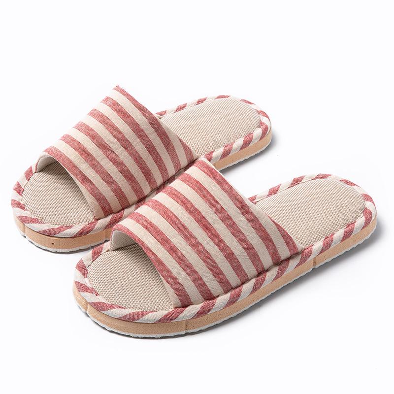 Unisex Baumwolle Leinen Rutschfeste Hausschuhe - Leinengewebe für alle Jahreszeiten