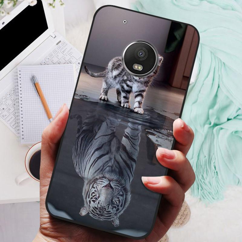 Pro Motorola Moto G5 Plus Pouzdro Černý Kryt Lev Vlk Silikonový Měkký Zadní Kryty Pro Moto G5 Plus Pouzdro Na Telefon G5+ Ochranný Kryt