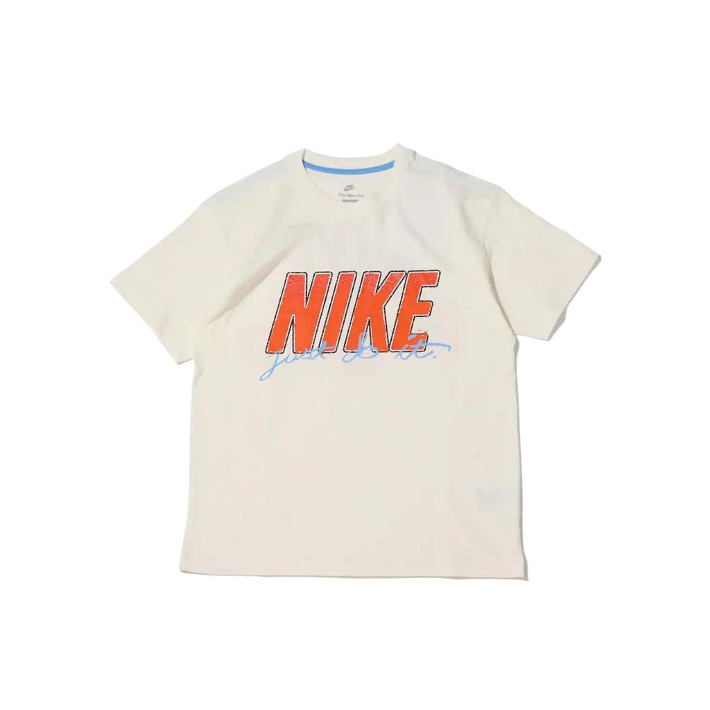 Nike Solid Color Big Logo Print Breathable Short Sleeve T-Shirt Men Tops White DO6369-133