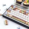 MAIMOOO Keycaps Russian Korean Forest Bear Cute Brown Moa Cherry Pbt Thermal Sublimation For Magnetic Switch Keyboard Keycap