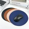 High-Quality White PU Leather Mouse Pad: Dirt-Resistant, Printable, and Round Design