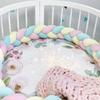 Handmade Cot Bumper Soft Plush Braided Pillow Decorative Crib Protector  Baby Bed