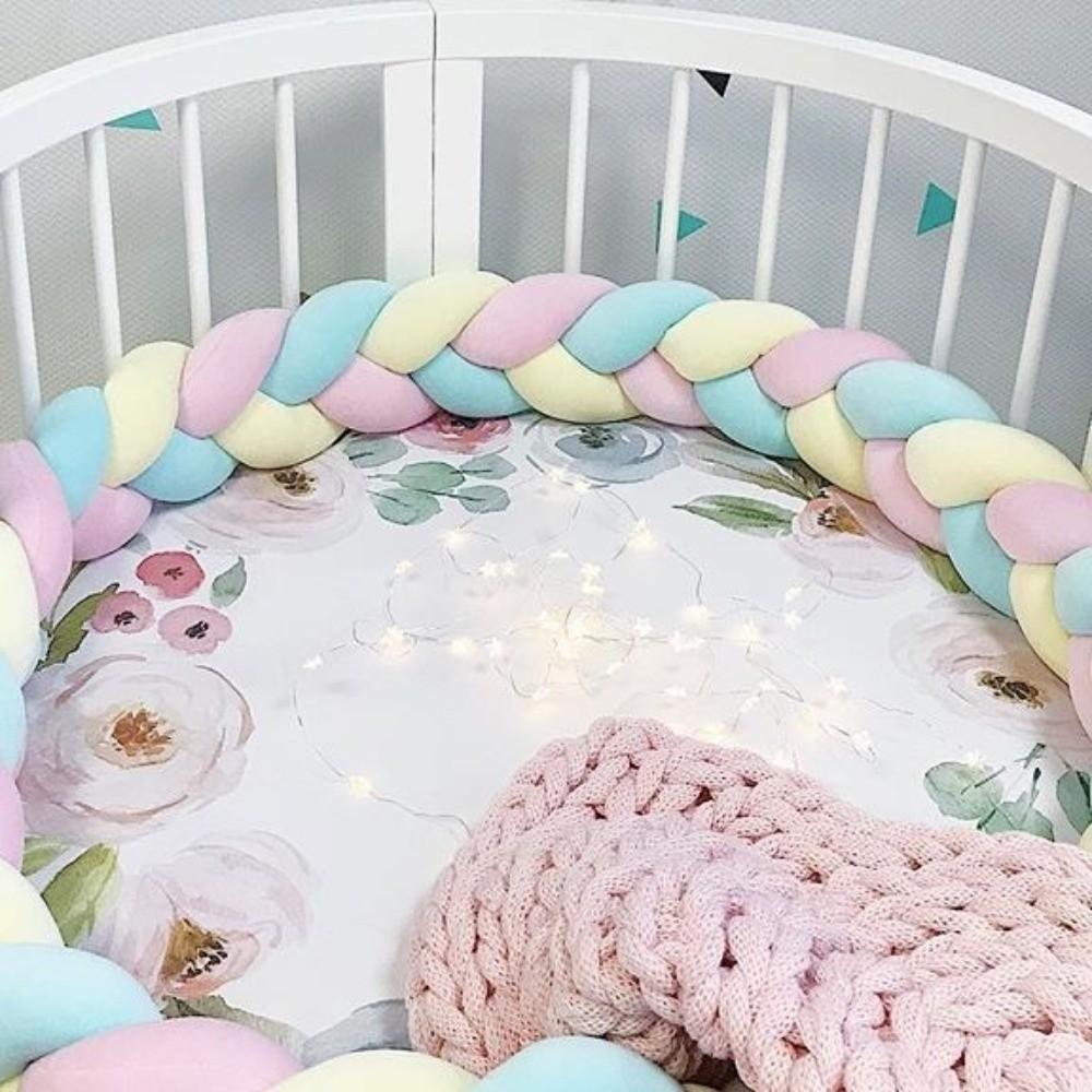 Handgefertigter Bettschutz Atmungsaktives Geflochtenes Kissen Babykrippenschutz Gitterbettumrandung Heimdekorationen